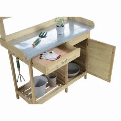 Best reviews of 👏 Wood Potting Benches Convenience Concepts Deluxe Potting Bench With Cabinet ⌛ -Garden Trellises Shop detail2CONV200