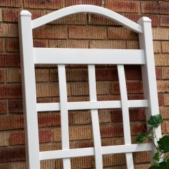 New ✨ Dura-Trel Cambridge 6-ft. Vinyl Arch Trellis - White ✨ -Garden Trellises Shop detail2DU059