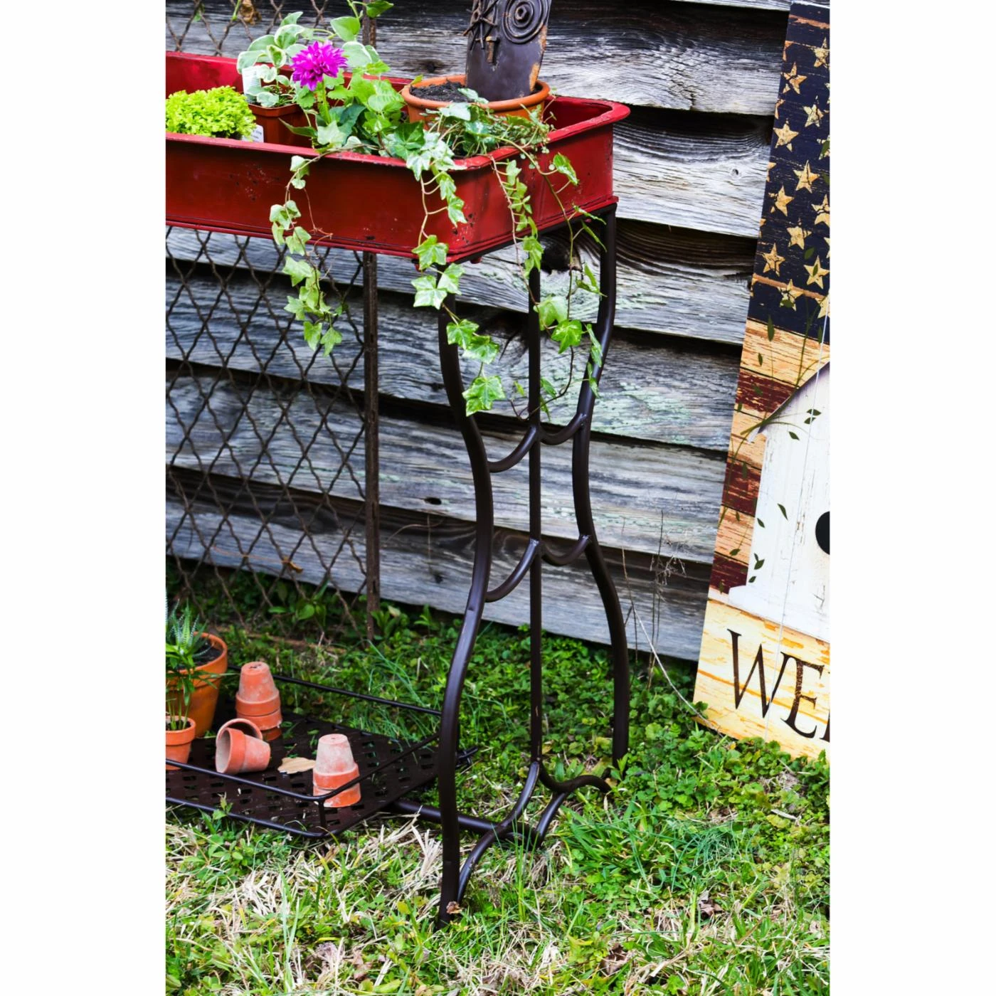 Hot Sale 🥰 Metal Potting Benches Evergreen Enterprises Red Wagon Potting Table 🧨 4 Hot Sale 🥰 Metal Potting Benches Evergreen Enterprises Red Wagon Potting Table 🧨 - Image 4