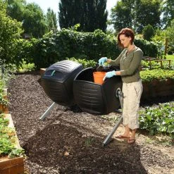 New 🔥 Compost Tumblers Lifetime Dual 50 Gallon Composter 😀 -Garden Trellises Shop detail2LIF169