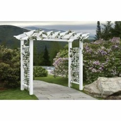 Buy ⌛ New England Arbors Arbors Vita Fairfield Grande 7-ft. Arbor ✔️ -Garden Trellises Shop detail2NEA156