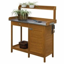Best reviews of 👏 Wood Potting Benches Convenience Concepts Deluxe Potting Bench With Cabinet ⌛ -Garden Trellises Shop detail3CONV200