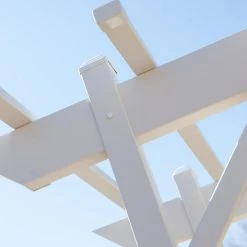 New 👏 Arbors Dura-Trel Wellington 7-ft. Vinyl Pergola Arbor - White 🧨 -Garden Trellises Shop detail3DU064