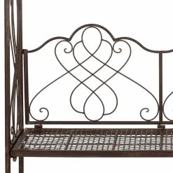 Promo 👏 Arbors Safavieh Eloise 8 Ft. Iron Arbor With Bench ✨ -Garden Trellises Shop detail3SAV8093