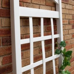 New ✨ Dura-Trel Cambridge 6-ft. Vinyl Arch Trellis - White ✨ -Garden Trellises Shop detail4DU059