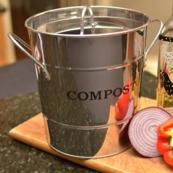 Buy ✔️ Exaco Kitchen Compost Bins 2-n-1 Compost Bucket - Stainless Steel ⭐ -Garden Trellises Shop detail5EX079