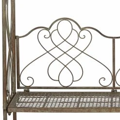Promo 👏 Arbors Safavieh Eloise 8 Ft. Iron Arbor With Bench ✨ -Garden Trellises Shop detail5SAV8093