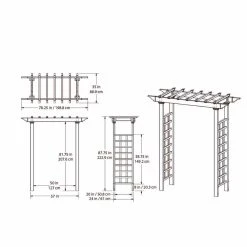Best Pirce 🧨 New England Arbors Arbors Vita Carolina Arbor 🛒 -Garden Trellises Shop detail7NEA101