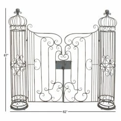 Discount 🔔 Arbors DecMode Iron Arbor With Gate - Bronze 😉 -Garden Trellises Shop detail7UMA1745