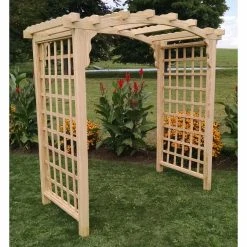 Buy ⌛ A & L Furniture Arbors A & L Furniture Cambridge 7 Ft. High Cedar Arbor 💯 -Garden Trellises Shop detailALF388