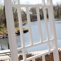 New 👏 Arbors Dura-Trel Wellington 7-ft. Vinyl Pergola Arbor - White 🧨 -Garden Trellises Shop detailDU064