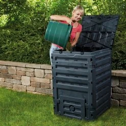 Cheap ❤️ Compost Bins Exaco Eco Master 450 Recycled Plastic 120-gal. Compost Bin 🎉 -Garden Trellises Shop detailEX199