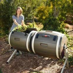 Best Sale ✔️ Compost Bins Lifetime Double Bin 100 Gal. Rotating Composting Bin 😀 -Garden Trellises Shop detailLIF293 1
