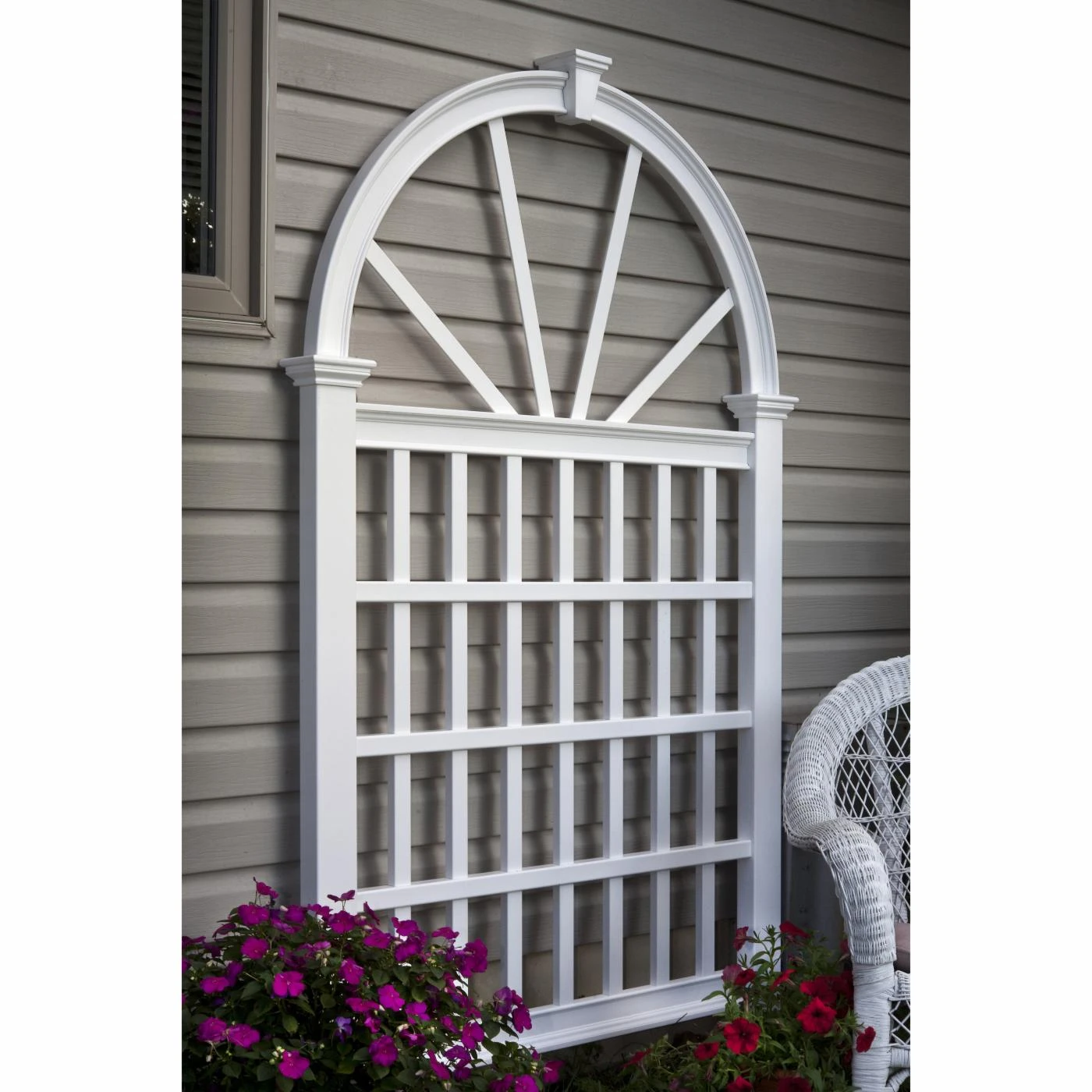 Wholesale 🎉 New England Arbors Vita 7 Ft. White Vinyl Vienna Arch Trellis ⌛ 3 Wholesale 🎉 New England Arbors Vita 7 Ft. White Vinyl Vienna Arch Trellis ⌛ - Image 3