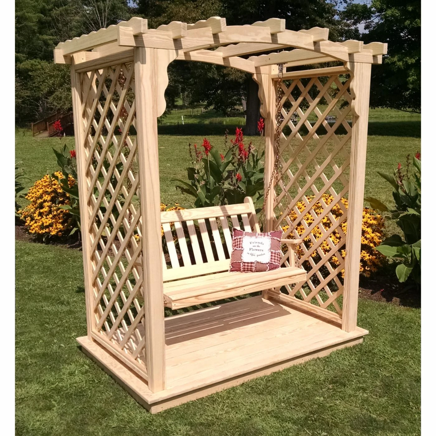Top 10 βοΈ A & L Furniture Arbors A & L Furniture Jamesport 7.5 Ft. High Cedar Arbor With Deck And Swing π 2 Top 10 βοΈ A & L Furniture Arbors A & L Furniture Jamesport 7.5 Ft. High Cedar Arbor With Deck And Swing π - Image 2