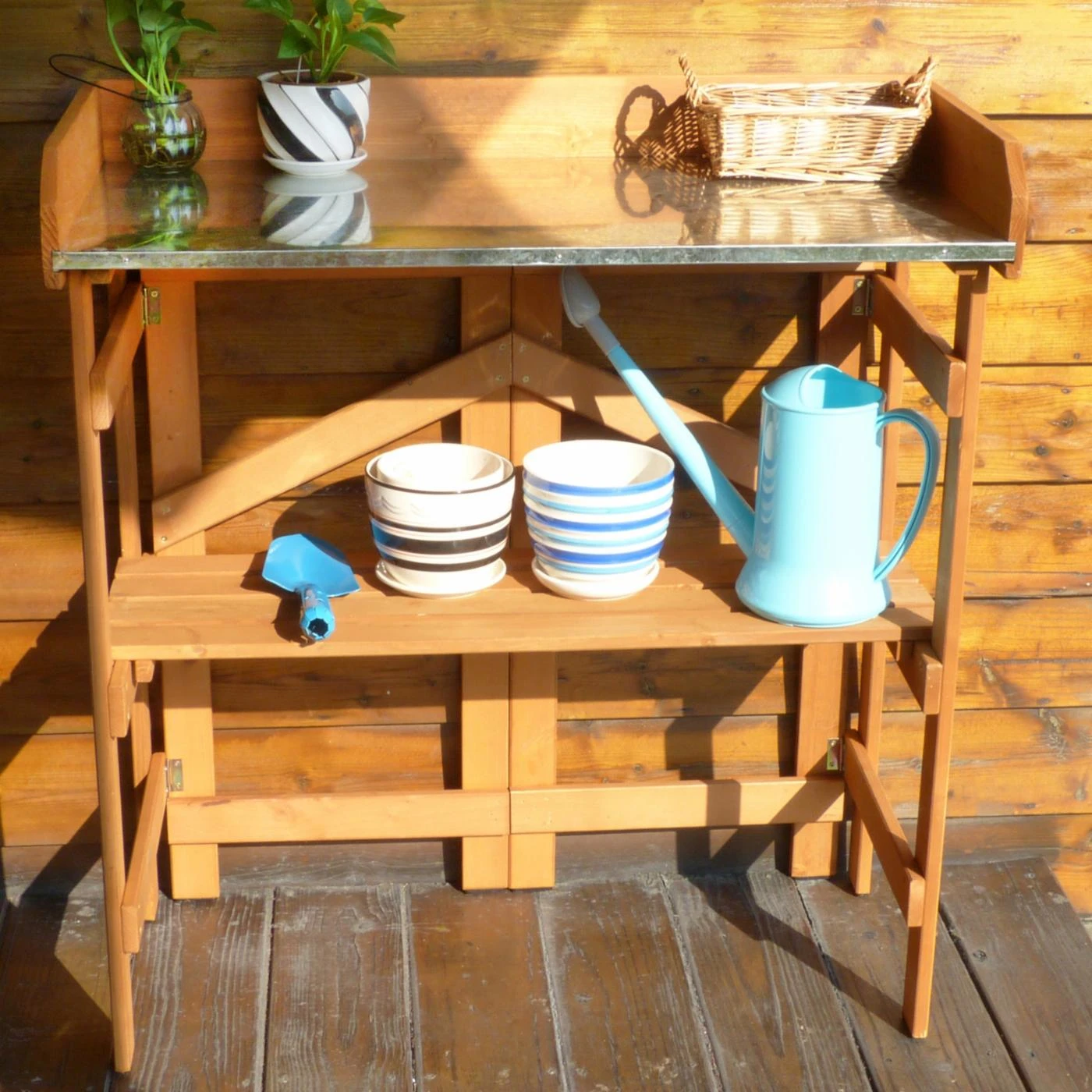 Buy ๐ Wood Potting Benches Merry Products Folding Utility Table And Potting Bench โจ 2 Buy ๐ Wood Potting Benches Merry Products Folding Utility Table And Potting Bench โจ - Image 2