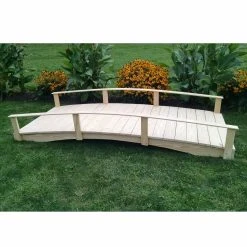 New 💯 A & L Furniture Wood Bridges A And L Furniture Cedar Oriental Garden Bridge ⌛