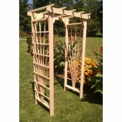 Discount ⌛ A & L Furniture Arbors A & L Furniture Concord 7 Ft. Wood Arbor ❤️