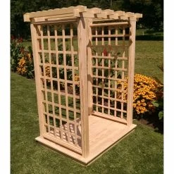 Brand new 🔔 A & L Furniture Arbors A & L Furniture Lexington 7.25 Ft. High Wood Arbor With Deck 😀
