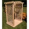 Best Sale ⭐ A & L Furniture Arbors A & L Furniture Jamesport 7.5 Ft. High Wood Arbor With Deck - 4 Ft. 😉