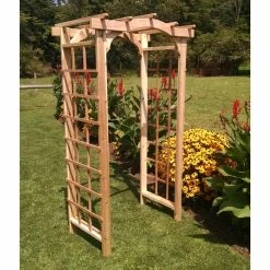 Best Pirce 🔔 A & L Furniture Arbors A & L Furniture Madison 7 Ft. Cedar Arbor 👏