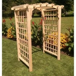 Buy ⌛ A & L Furniture Arbors A & L Furniture Cambridge 7 Ft. High Cedar Arbor 💯