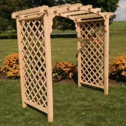 Budget 🥰 A & L Furniture Arbors A & L Furniture Jamesport 7.5 Ft. High Cedar Arbor 🔔