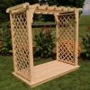 Outlet 🎉 A & L Furniture Arbors A & L Furniture Covington 7.5 Ft. High Cedar Arbor With Deck ⭐