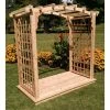 Best Pirce ✨ A & L Furniture Arbors A & L Furniture Cambridge 7 Ft. High Cedar Arbor With Deck 💯
