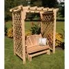 Cheap 🤩 A & L Furniture Arbors A & L Furniture Covington 7 Ft. High Cedar Arbor With Glider 🔥
