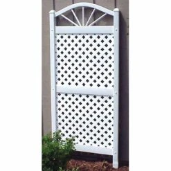 Best Sale 🎉 Dura-Trel Sunburst 5-ft. Vinyl Lattice Arch Trellis 🌟
