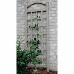 Cheap ✔️ Dura-Trel Cambridge 6-ft. Vinyl Arch Trellis - Mocha ⌛