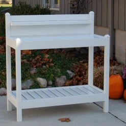 Best reviews of ✨ Recycled Plastic/Vinyl Potting Benches Dura-Trel Vinyl Greenfield Potting Bench - White 🧨