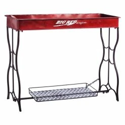 Hot Sale 🥰 Metal Potting Benches Evergreen Enterprises Red Wagon Potting Table 🧨