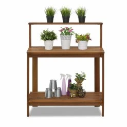 Deals ⭐ Wood Potting Benches Furinno Tioman Outdoor Hardwood Potting Bench 🛒