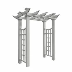 Deals ✔️ New England Arbors Arbors Vita Fairfield Deluxe 7.75-ft. Vinyl Pergola Arbor ✨