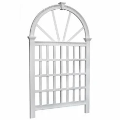 Wholesale 🎉 New England Arbors Vita 7 Ft. White Vinyl Vienna Arch Trellis ⌛