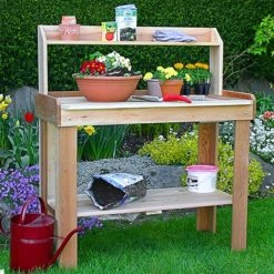 Wholesale 🔔 Wood Potting Benches Outdoor Living Today 4 Ft. X 2 Ft. Western Red Cedar Potting Bench ⌛