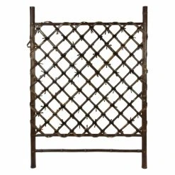 Brand new ⌛ Wood Oriental Furniture Dark Stained Japanese Style Garden Trellis 😍
