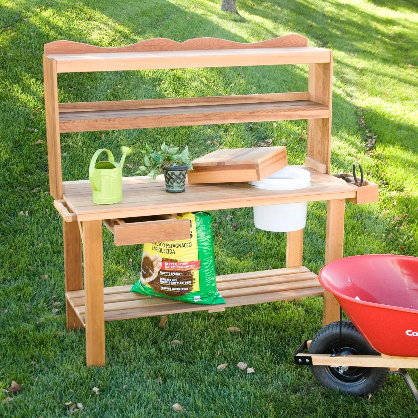 Deals ✨ Wood Potting Benches Wood Country Cedar Wood Deluxe Master Gardener's Potting Bench ❤️ 1 Deals ✨ Wood Potting Benches Wood Country Cedar Wood Deluxe Master Gardener's Potting Bench ❤️