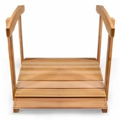 Cheap 🤩 Wood Bridges All Things Cedar Hand-Crafted Cedar Garden Bridge With Rails 🔔 -Garden Trellises Shop scaleATC037