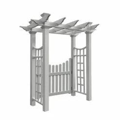 Deals ✔️ New England Arbors Arbors Vita Fairfield Deluxe 7.75-ft. Vinyl Pergola Arbor ✨ 12 Deals ✔️ New England Arbors Arbors Vita Fairfield Deluxe 7.75-ft. Vinyl Pergola Arbor ✨ -Garden Trellises Shop scaleNEA041